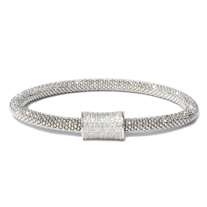 Borsari rhodium plated 925 silver bracelet