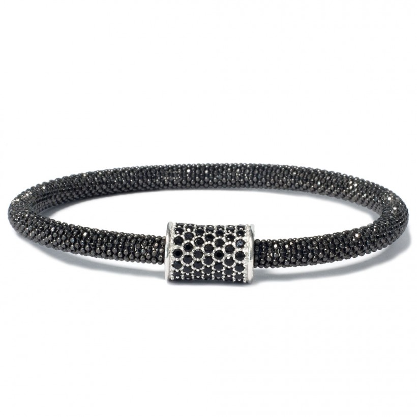 Borsari black rhodium plated 925 silver bracelet