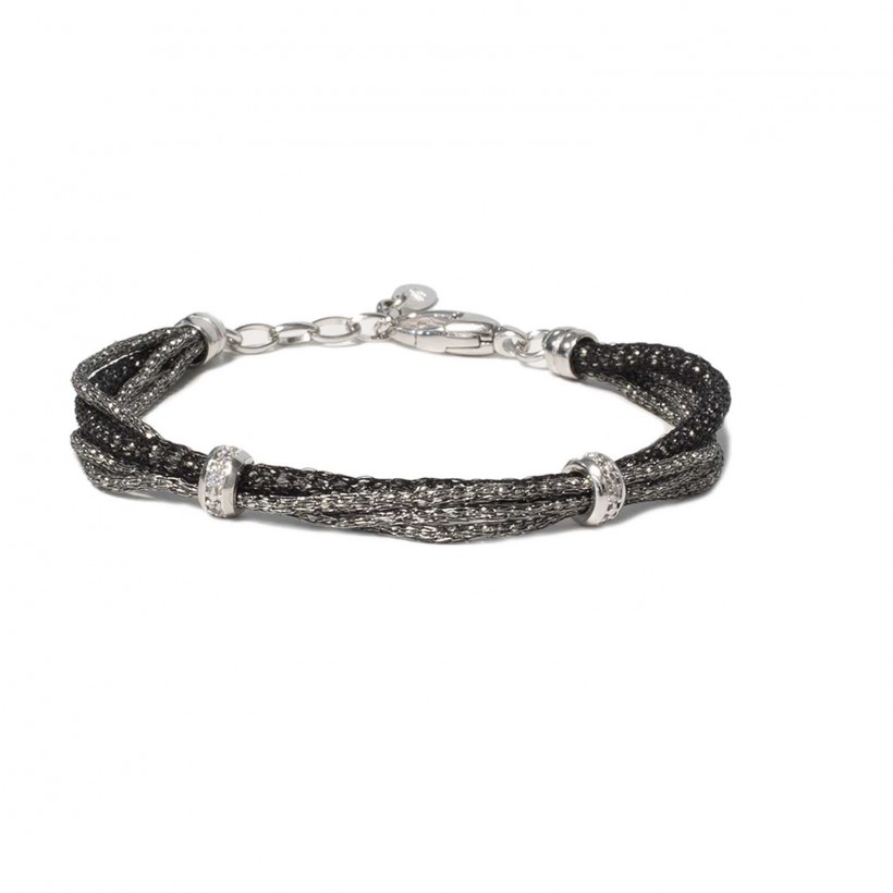 Borsari shades of black multistrand bracelet