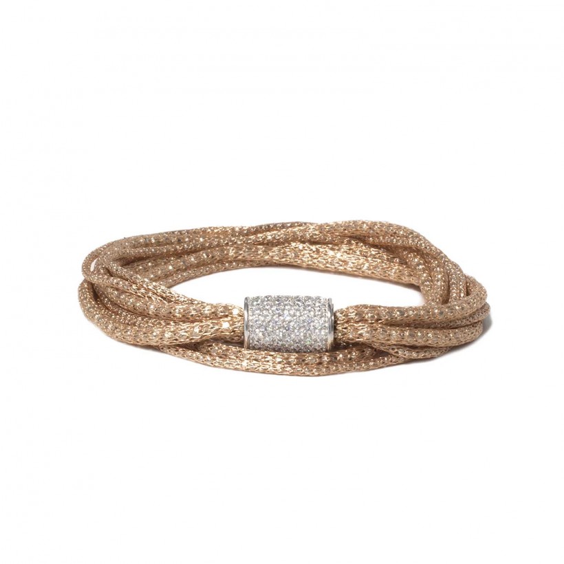 Borsari rose color multistrand bracelet