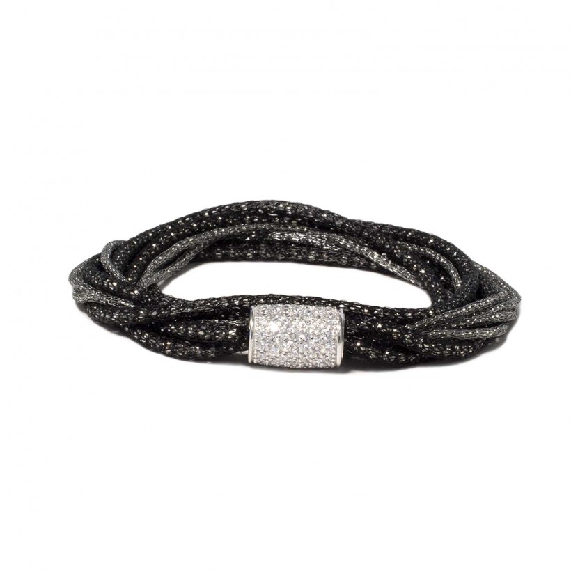 Borsari shades of black multistrand bracelet