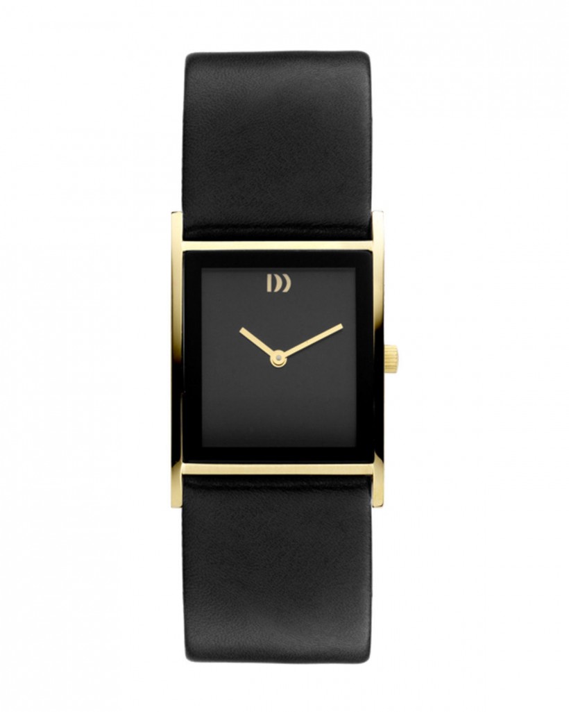 Danish Design Leather Band Stainless Steel Women's Watch No Markers