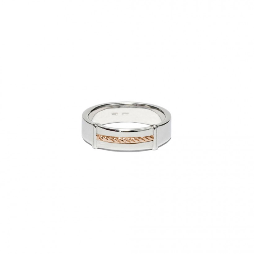 Borsari band ring – 18k rose gold ornament