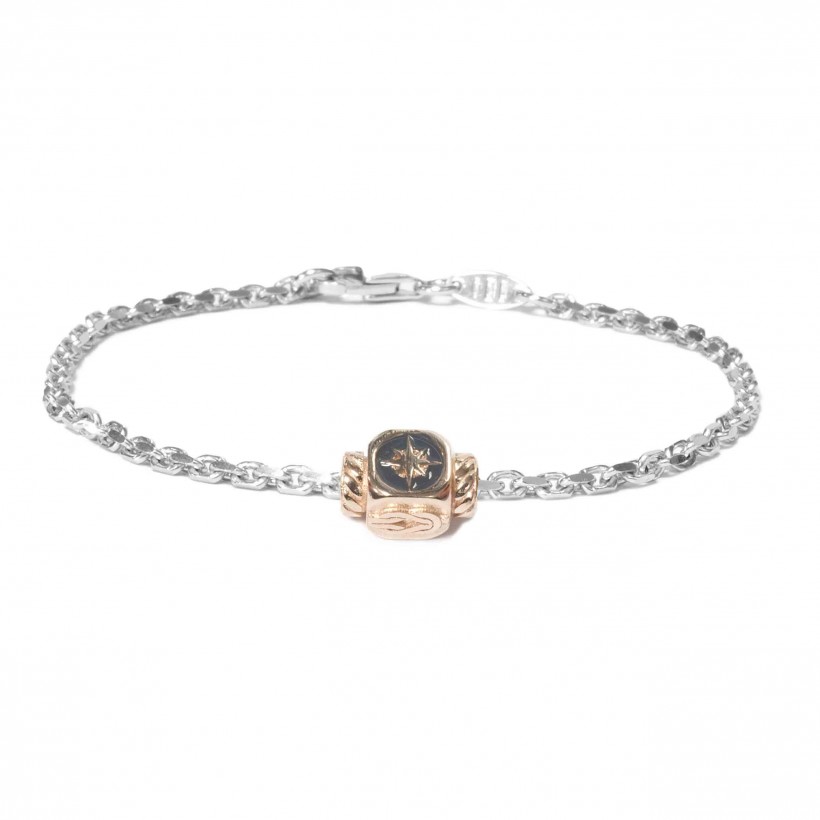 Borsari 925 silver bracelet/grey enamel
