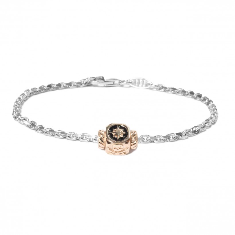 Borsari 925 silver bracelet/black enamel