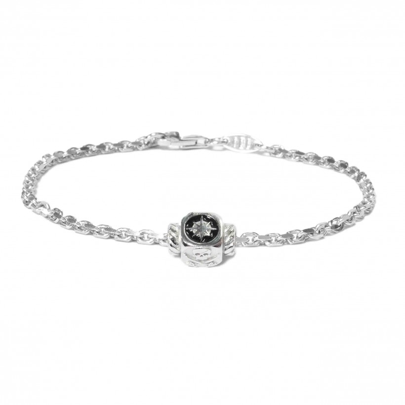 Borsari 925 silver bracelet/black enamel