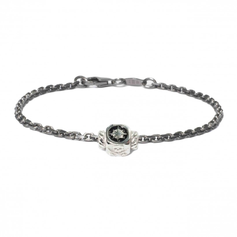 Borsari 925 silver black bracelet/black enamel