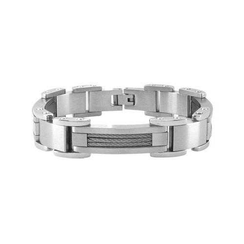 Inox Industrial Design With Interconnected Links Bracelet