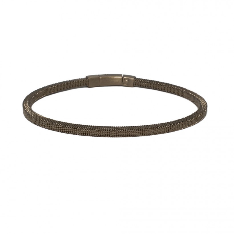 Borsari 925 silver bangle- brown plated