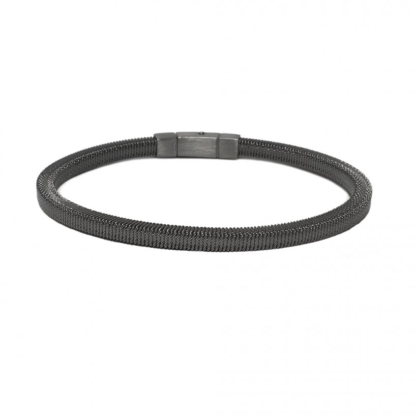 Borsari 925 silver bangle - black rhodium plated