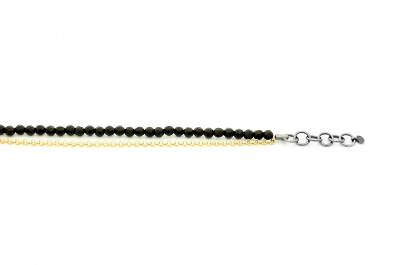 Enchantables Onyx/Gold Bracelet