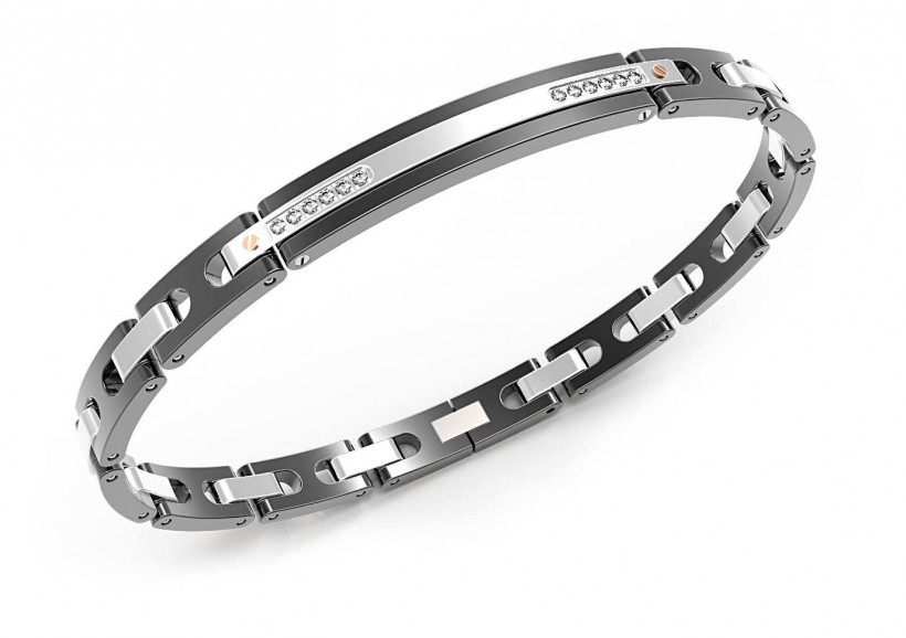Zancan Stainless Steel Sapphire Bracelet