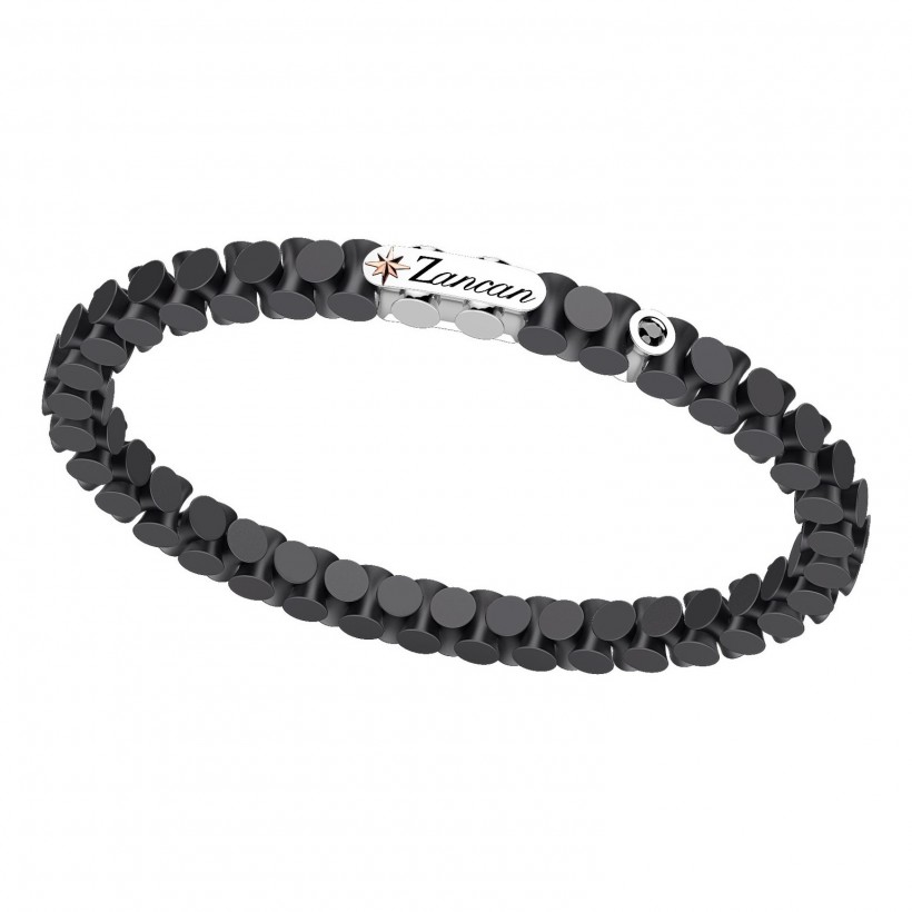 Zancan Bracelet Steel Black Spinel Black Ceramic EHB186