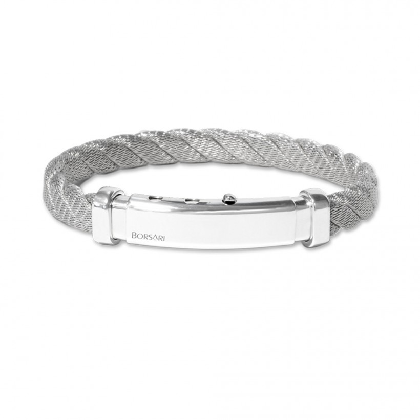 Borsari rhodium plated 925 silver bracelet