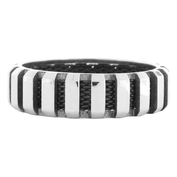 Inox Ring Mesh Background & Steel Raised Slashes
