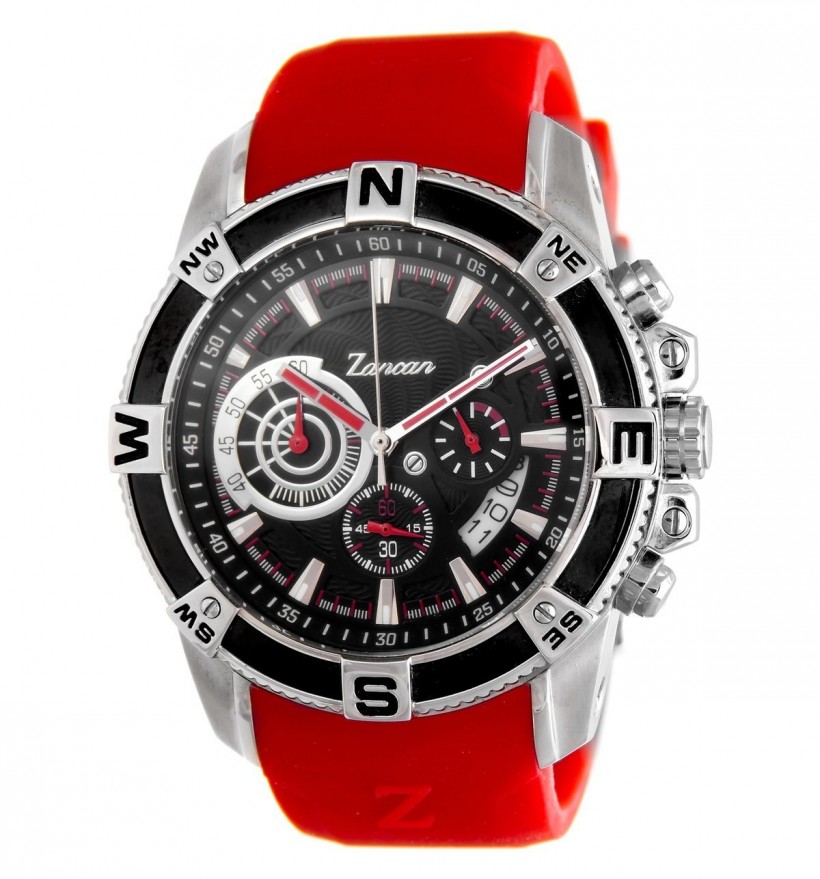 Zancan Chronograph Red Rubber Strap Men's Watch