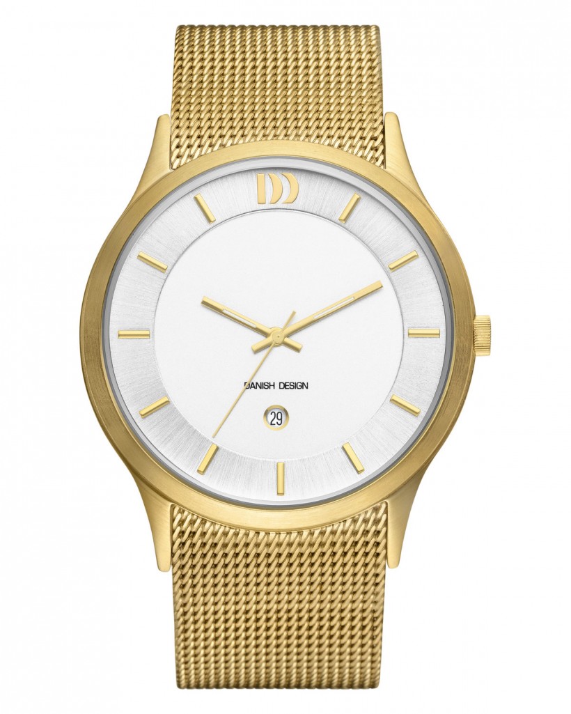 Danish Design Gold Color Mesh Band Stainless Steel Men's Watch