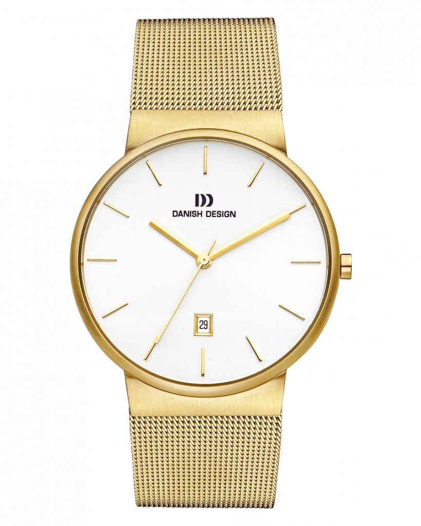 Danish Design Gold Color Mesh Band Stainless Steel Men's Watch
