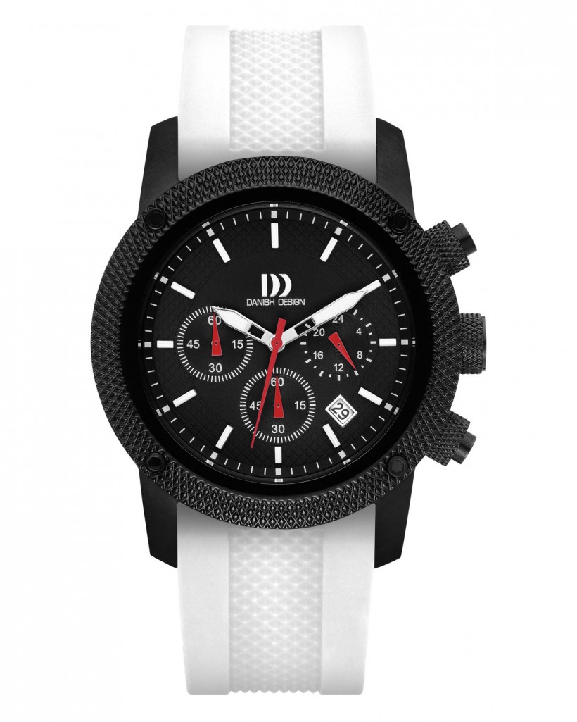 Danish Design Rubber Band Stainless Steel Chronograph Men's Watch
