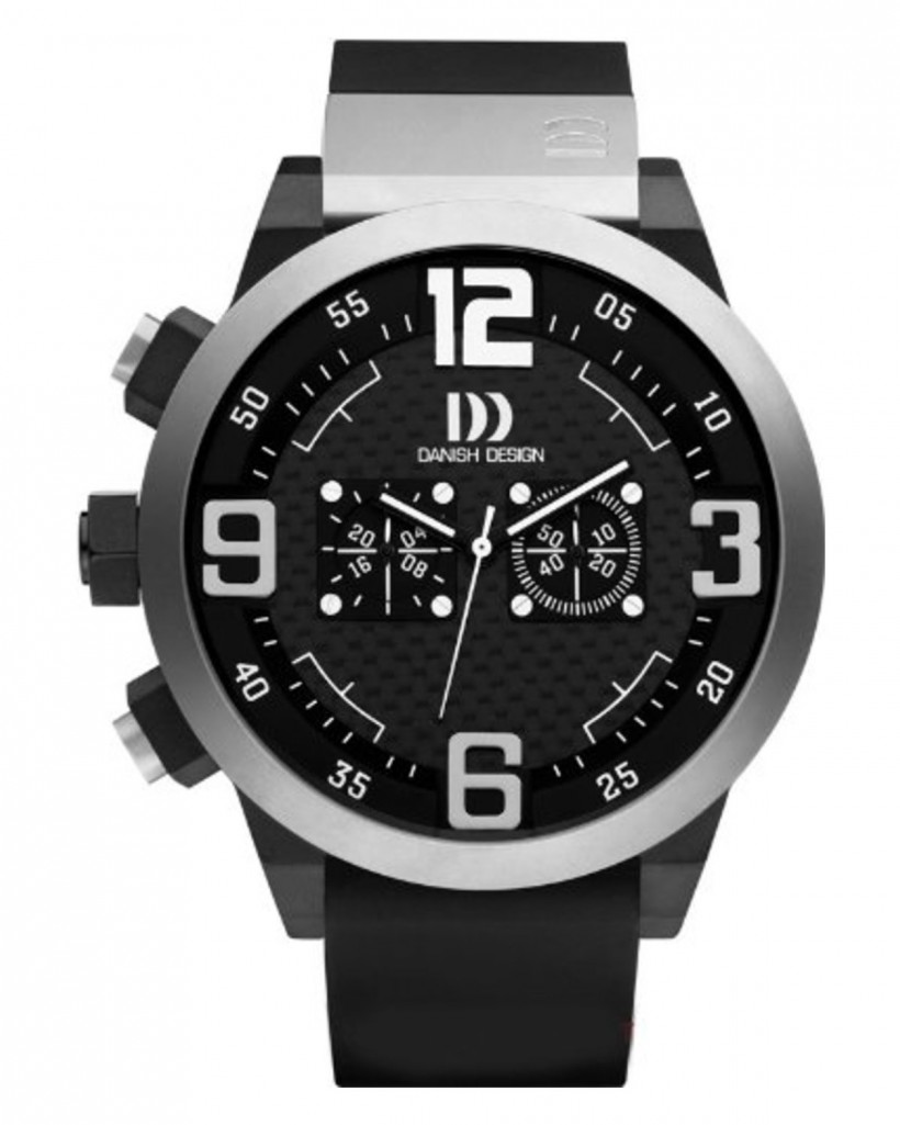 Danish Design Rubber Band Stainless Steel Chronograph Men's Watch