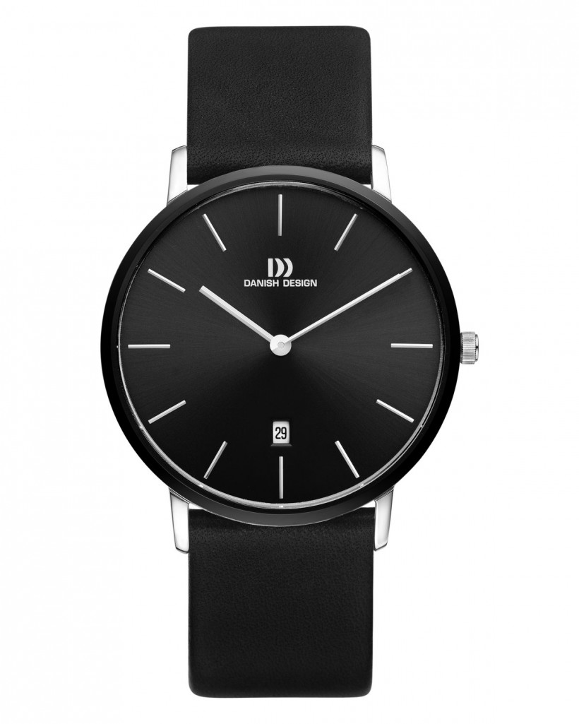 Danish Design Leather Band Stainless Steel & Ceramic Men's Watch