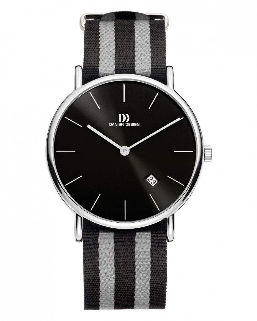 Danish Design Black & Grey Nylon Band Stainless Steel Men's Watch