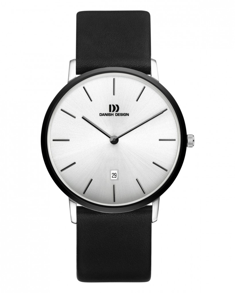 Danish Design Leather Band Stainless Steel & Ceramic Men's Watch