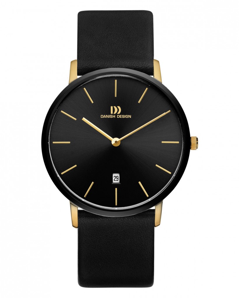 Danish Design Leather Band Stainless Steel & Ceramic Men's Watch