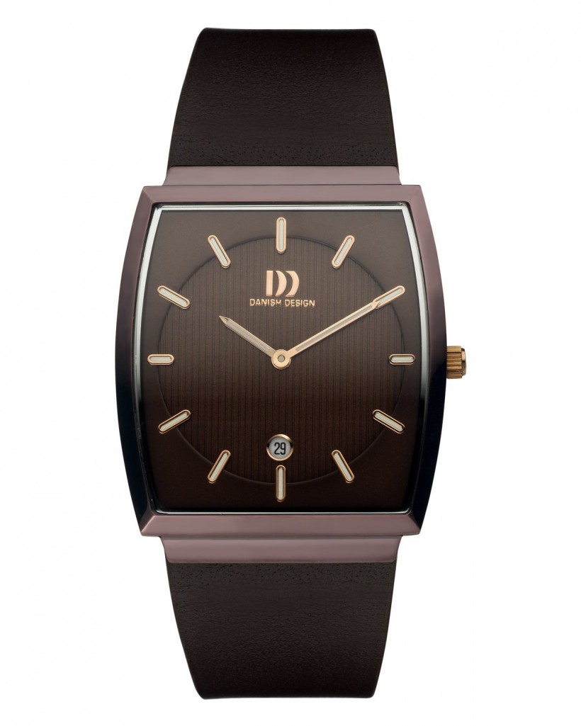 Danish Design Brown Leather Band Stainless Steel Men's Watch