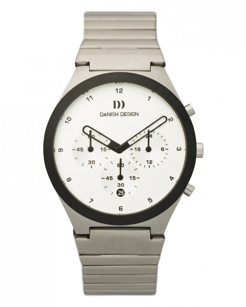 Danish Design Silver Stainless Steel Chronograph Men's Watch