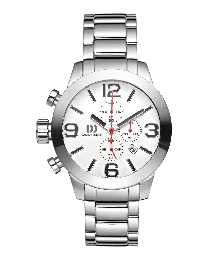 Danish Design Silver Stainless Steel Chronograph Men's Watch