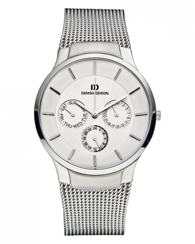 Danish Design Silver Color Mesh Band Stainless Steel Men's Watch