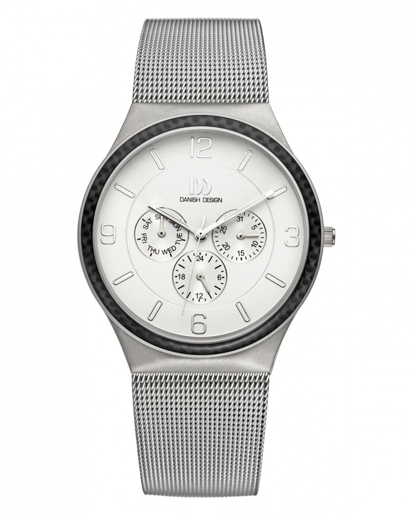 Danish Design Silver Color Mesh Band Titanium Men's Watch