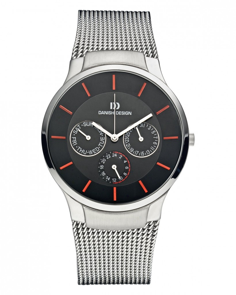 Danish Design Silver Mesh Band Stainless Steel Men's Watch