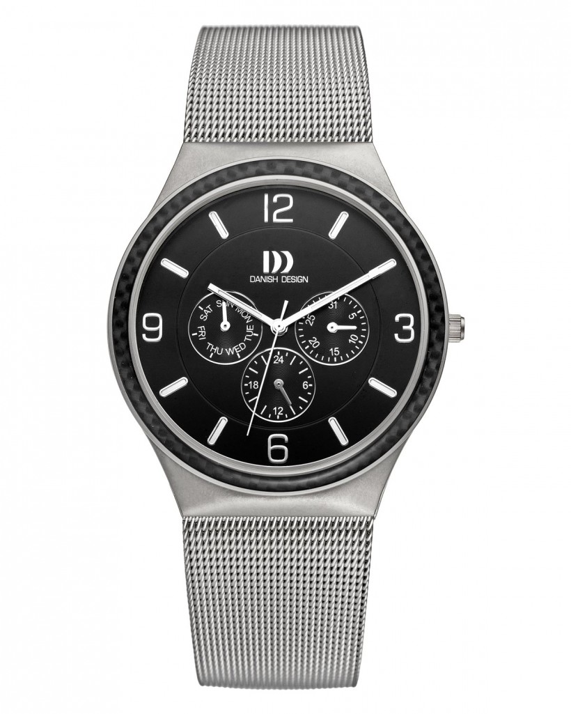 Danish Design Silver Color Mesh Band Titanium Men's Watch