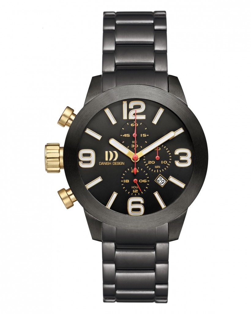 Danish Design Black Stainless Steel Chronograph Men's Watch
