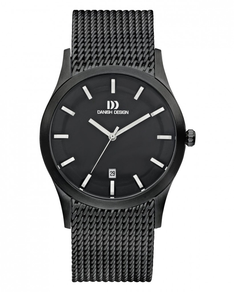 Danish Design Black Color Mesh Band Stainless Steel Men's Watch