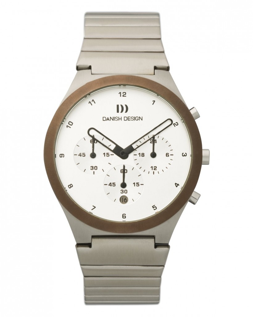 Danish Design Silver Stainless Steel Chronograph Men's Watch