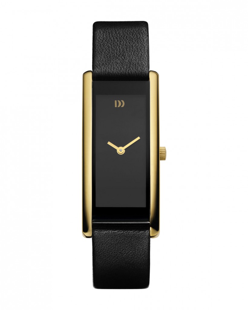 Danish Design Leather Band Stainless Steel Women's Watch No Markers