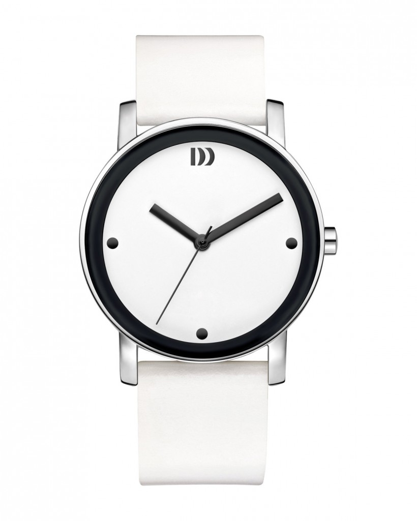 Danish Design White Leather Band Stainless Steel Women's Watch IV12Q1049