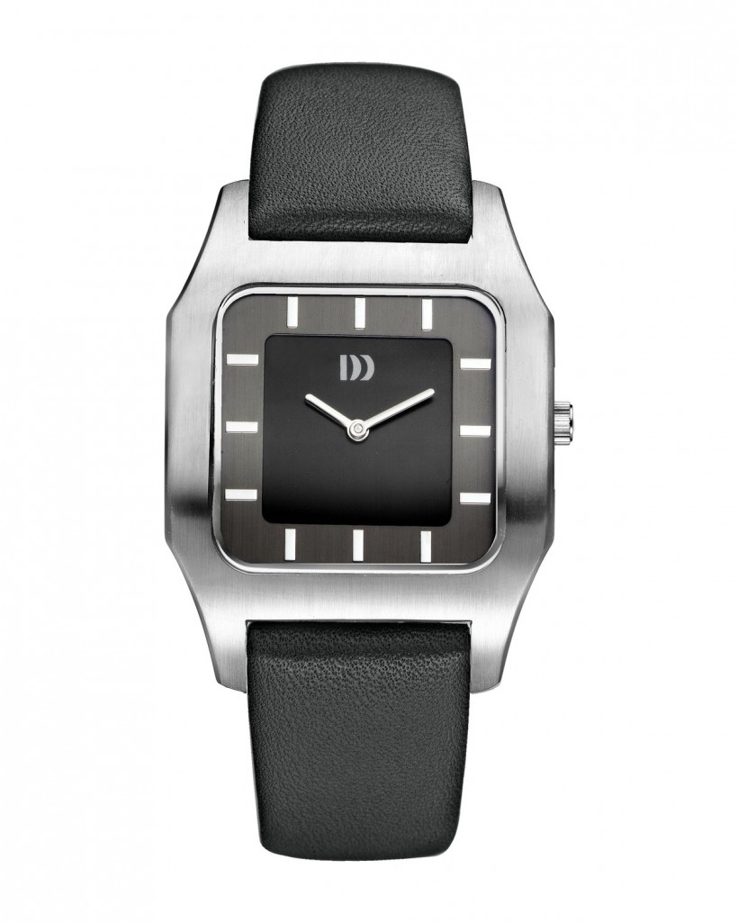 Danish Design Black Leather Band Stainless Steel Women's Watch