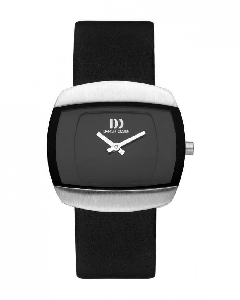 Danish Design Leather Band Stainless Steel Women's Watch No Markers