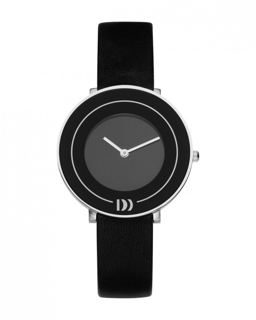 Danish Design Leather Band Stainless Steel Women's Watch No Markers