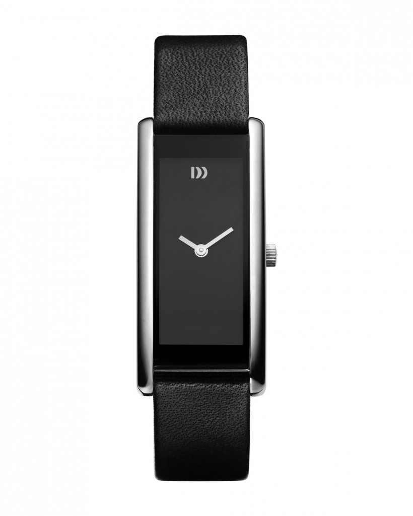 Danish Design Leather Band Stainless Steel Women's Watch No Markers