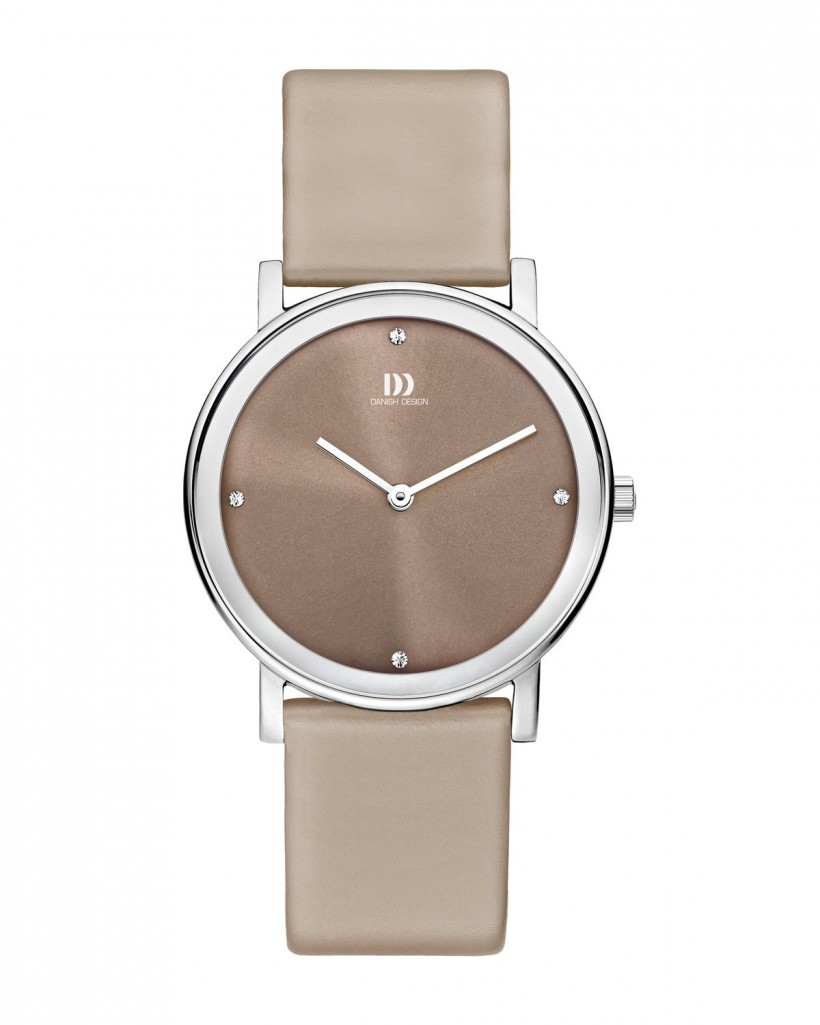 Danish Design Beige Leather Band Stainless Steel Women's Watch