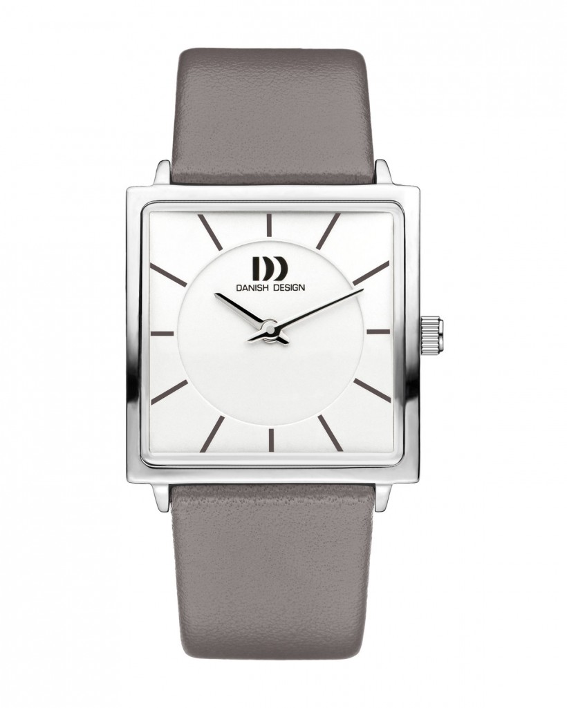 Danish Design Grey Leather Band Stainless Steel Women's Watch