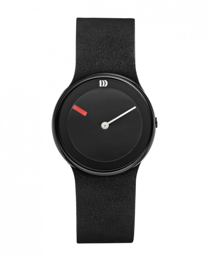 Danish Design Leather Band Stainless Steel Women's Watch No Markers