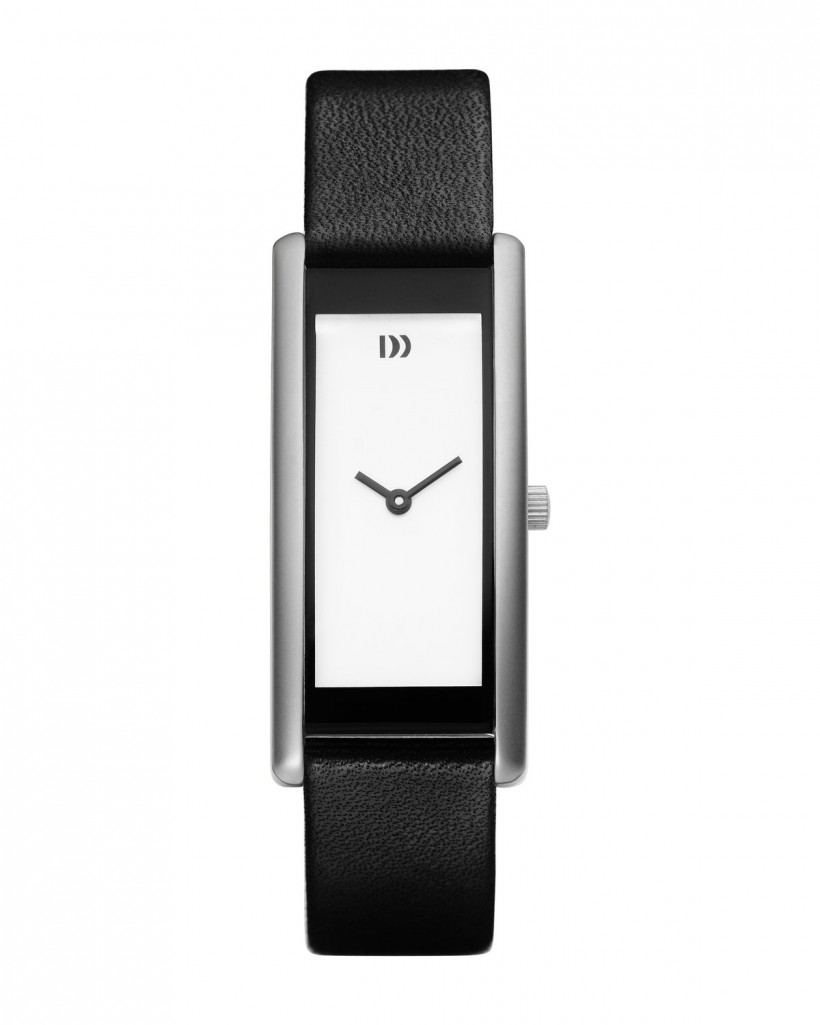 Danish Design Leather Band Stainless Steel Women's Watch No Markers