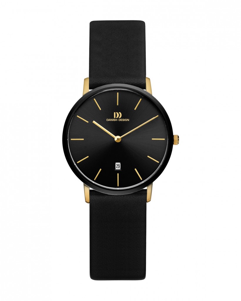 Danish Design Leather Band Stainless Steel & Ceramic Women's Watch