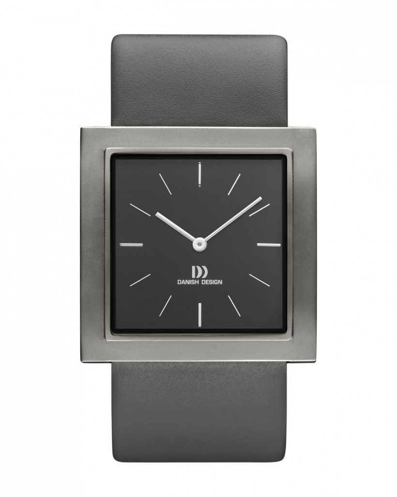 Danish Design Grey Leather Band Stainless Steel Women's Watch